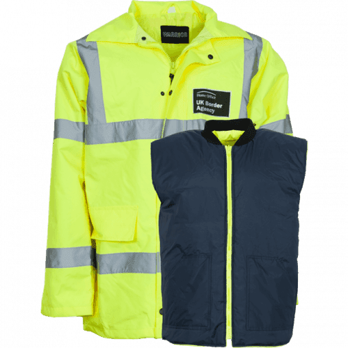 Bunda do deště Rain Jacket britská [zánovní] žlutá Hi-Vis M