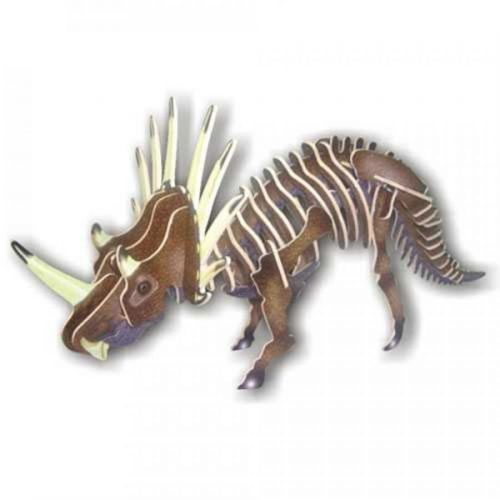 Woodcraft construction kit Woodcraft Dřevěné 3D puzzle Styracosaurus
