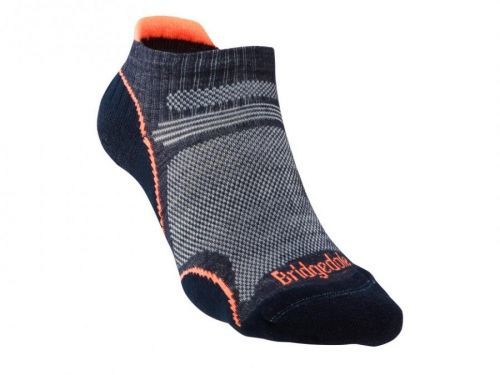 Dámské ponožky Bridgedale Hike UL T2 MP Low Women's Velikost ponožek: 35-37 / Barva: šedá/oranžová