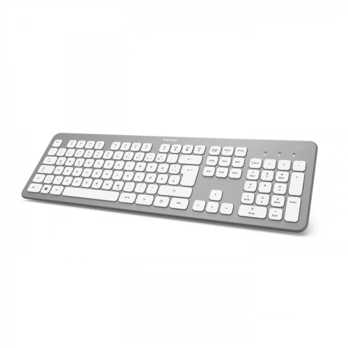 Bezdrátová klávesnice HAMA KW-700, stříbrná/bílá