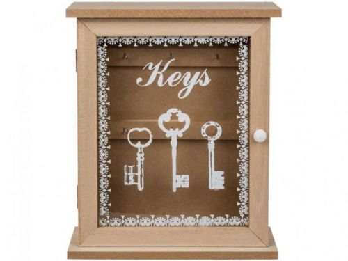 Dřevěná skříňka na klíče Keys
