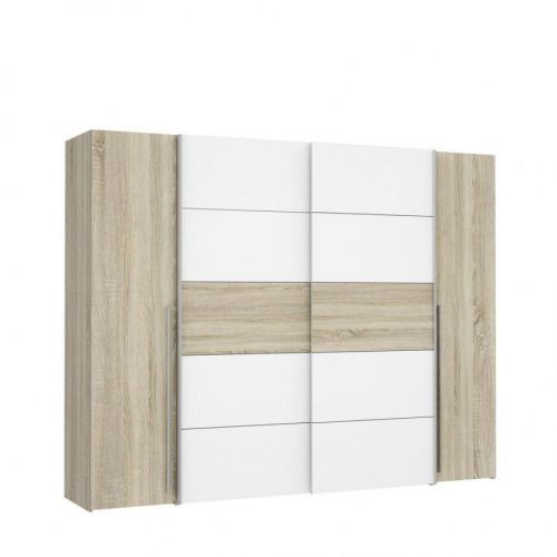 Carryhome ŠATNÍ SKŘÍŇ, bílá, Sonoma dub, 270,3/210/61,2 cm