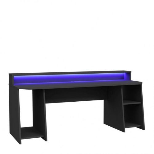 STŮL NA HERNÍ PC, černá, 200/72/91 cm