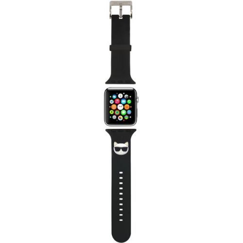 Karl Lagerfeld Choupette Head řemínek pro Apple Watch 42/44/45mm černý