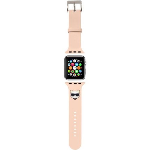 Karl Lagerfeld Choupette Head řemínek pro Apple Watch 38/40/41mm růžový