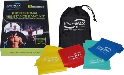 Posilovací guma Kine-MAX Kine-MAX Professional Resistance Band Kit - Level 1-4