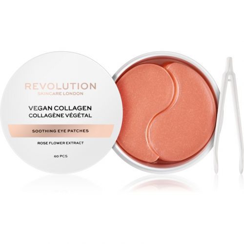 Revolution Skincare Rose Gold Vegan Collagen hydrogelová maska na oční okolí se zklidňující účinkem 30x2 ks