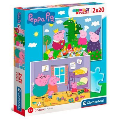 Clementoni - Puzzle 2X20 Prasátko Peppa