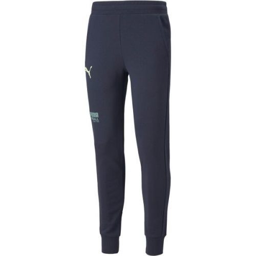 Puma FUßBALL STREET PANTS Tmavě modrá XS - Pánské fotbalové tepláky