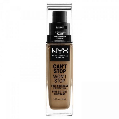 NYX Professional Makeup Can't Stop Won't Stop 24 hour Foundation vysoce krycí make-up - odstín 15 Caramel 30ml