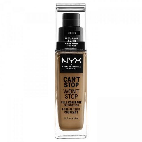 NYX Professional Makeup Can't Stop Won't Stop 24 hour Foundation vysoce krycí make-up - odstín 13 Golden 30ml