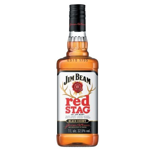 Jim Beam Red Stag Black Cherry 1l 32,5% (holá láhev)