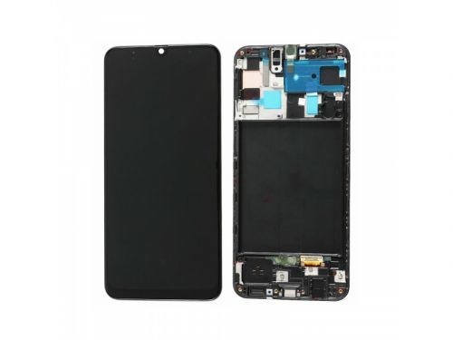 LCD + dotyk + rámeček pro Samsung Galaxy A50, black (OEM)