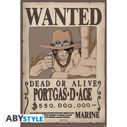 GB EYE Plakát, Obraz - One Piece - Wanted Ace, (61 x 91.5 cm)