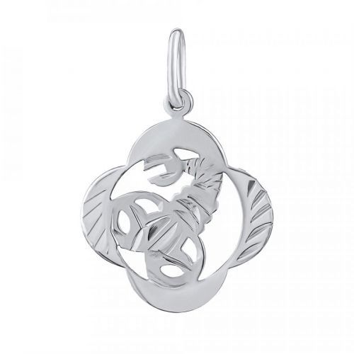 Stříbrný přívěsek znamení zvěrokruhu Štír - čtyřlístek - SILVEGOB10281S11