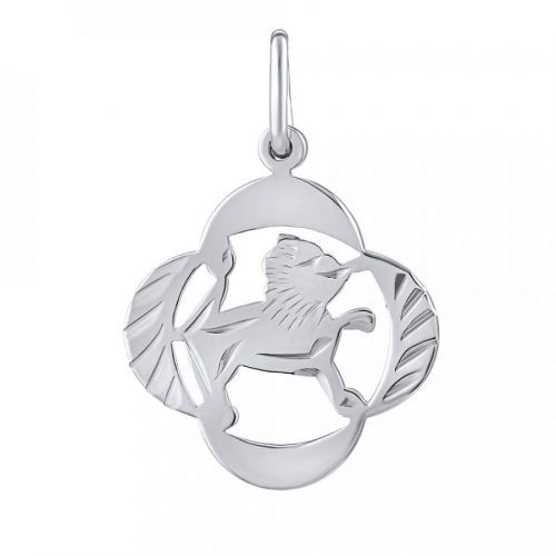 Stříbrný přívěsek znamení zvěrokruhu Lev - čtyřlístek - SILVEGOB10281S08