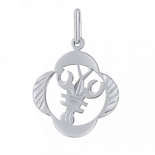 Stříbrný přívěsek znamení zvěrokruhu Rak - čtyřlístek - SILVEGOB10281S07