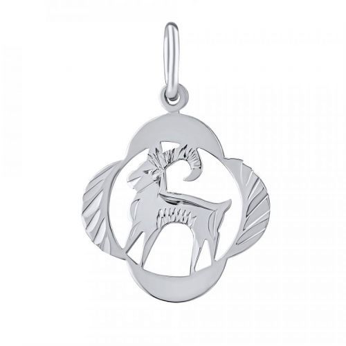 Stříbrný přívěsek znamení zvěrokruhu Kozoroh - čtyřlístek - SILVEGOB10281S01