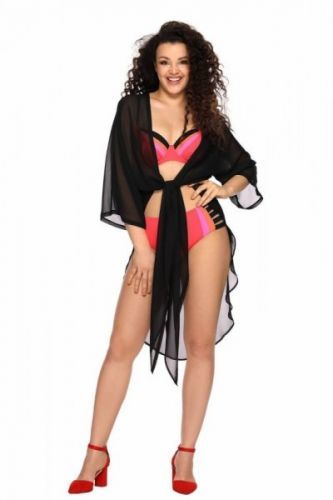 Ava 005 shirt černé maxi Dámské pareo 2XL černá