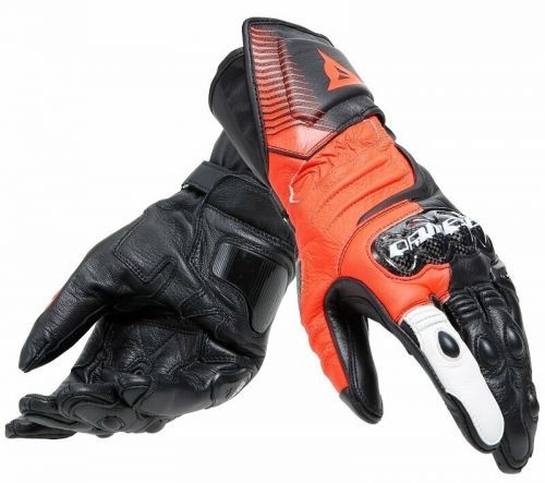 Dainese Carbon 4 Long Black/Fluo Red/White S Rukavice