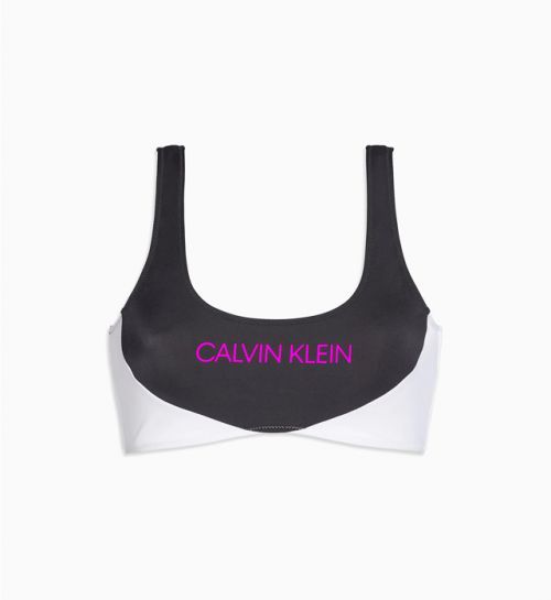 Vrchní díl plavek KW0KW00898-BEH černobílá - Calvin Klein - S - černobílý