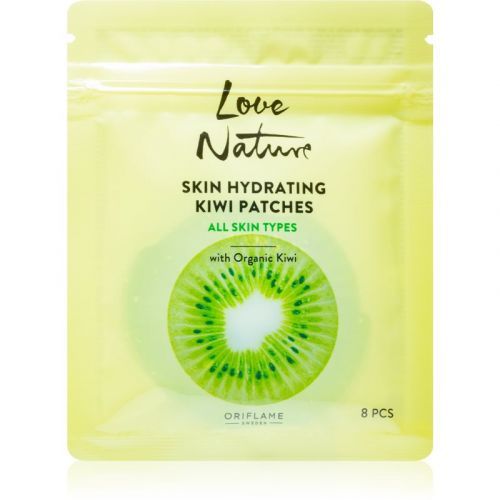 Oriflame Love Nature hydratační maska s kiwi na obličej a oční okolí 8 ks