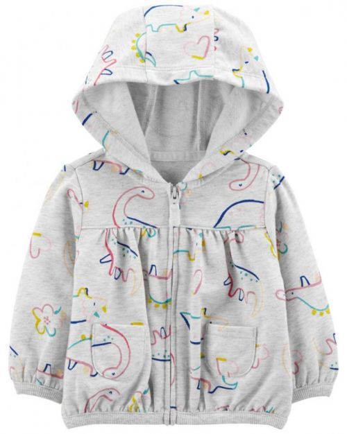 CARTER'S Mikina s kapucí Grey Dino holka 6m