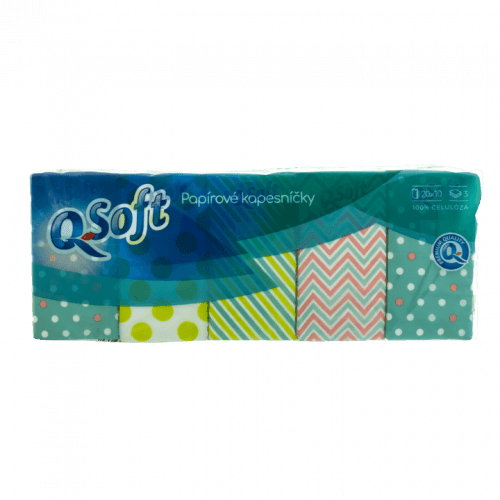 Q-Soft Papírové kapesníčky 3-vrstvé 20x10 ks