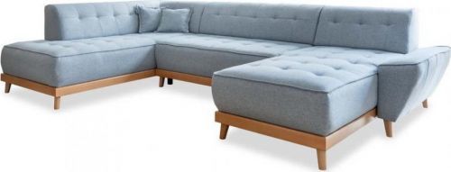 Světle modrá rozkládací pohovka do 