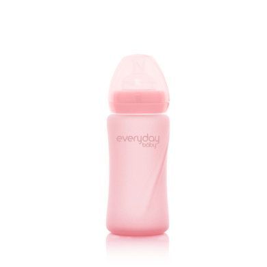 everyday Baby Dětská skleněná láhev Healthy+ 240 ml, růžová