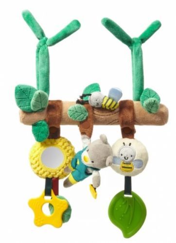 BabyOno BabyOno Závěsná edukační hračka na kočárek Teddy Gardener, mátová, béžová