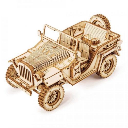 RoboTime 3D dřevěné puzzle Vojenský džíp