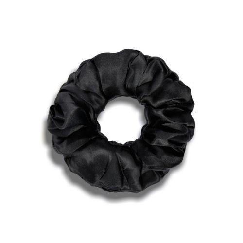 Pilō Pilō | Silk Hair Tie - Large Black hedvábná gumička do vlasů  1 ks
