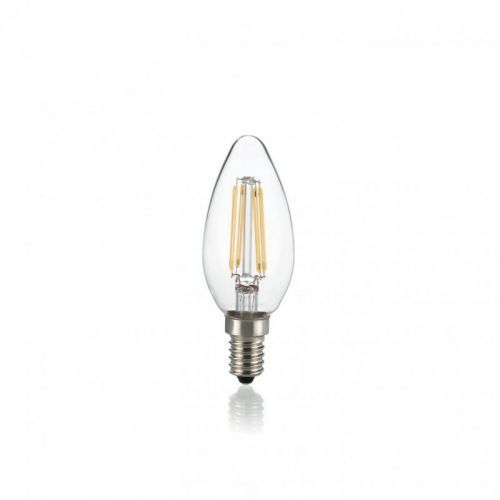 LED Žárovka Ideal Lux Classic E14 4W 153933 4000K oliva Čirá