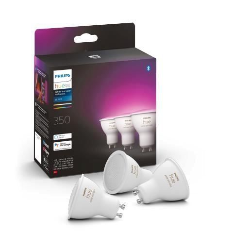 Hue Bluetooth LED White and Color Ambiance set 3ks žárovek Philips 8719514342767 GU10 4,3W 350lm 2000-6500K RGB stmívatelné