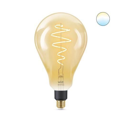 LED Žárovka WiZ Tunable White Filament Amber 8718699786854 E27 PS160 6,5-25W 390lm 2000-5000K, stmívatelná Studená bílá