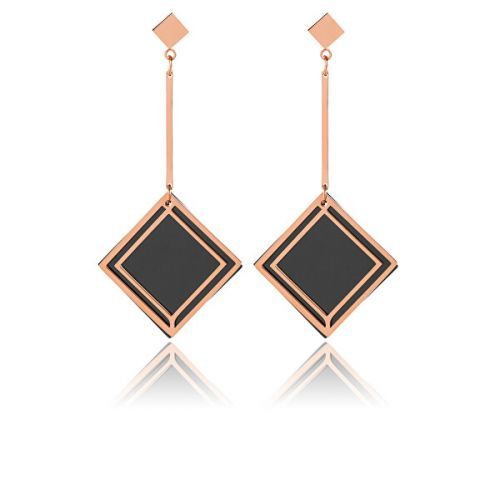Troli Elegantní bicolor náušnice z oceli
