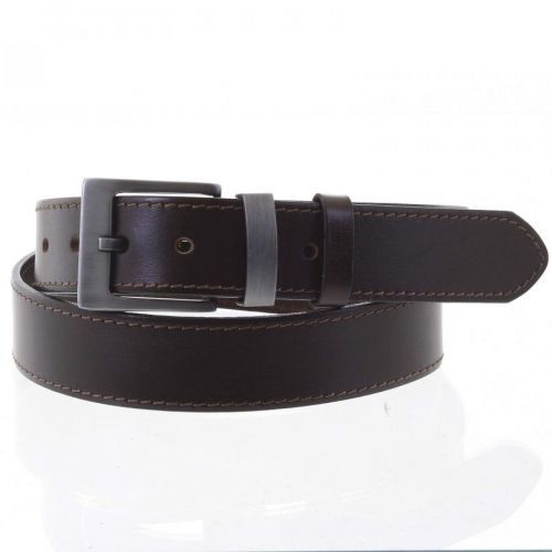 Pánský kožený opasek jeansový hnědý - PB Mene 115 hnědá