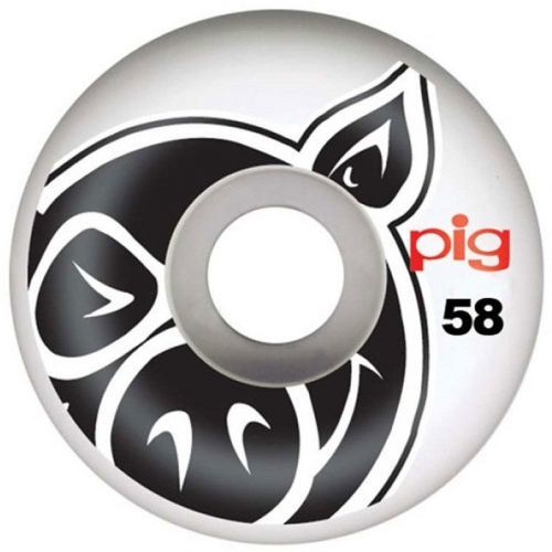 SK8 KOLA PIG WHEELS HEAD NATURAL - bílá - 58mm/101a