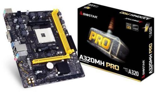 Biostar A320MH, AM4, AMD A320, DDR4-2667, 4 x SATA3, 2 x USB 3.1, A320MH
