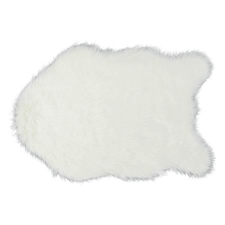 Kondela Umělá kožešina, bílá, EBONY TYP 1