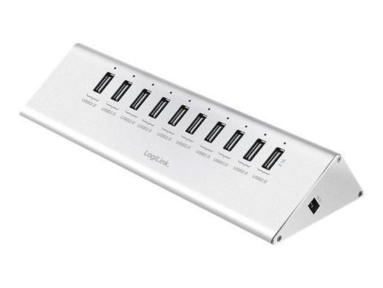 LOGILINK - USB 2.0 High Speed Hub 10-Port + 1x Fast Charging Port, UA0226