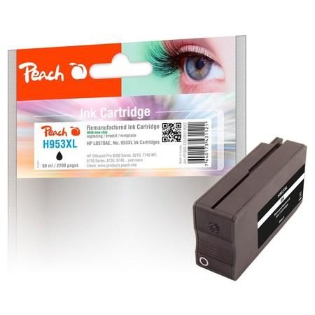 Inkoustová náplň Peach HP L0S70AE, No. 953XL, 43 ml kompatibilní - černá,