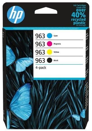 HP 963 CMYK Original Ink Cartridge 4-Pack, 6ZC70AE