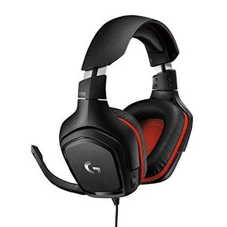 Logitech G332 LEATHERETTE Game-Headset wired Red