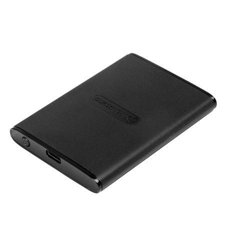 Transcend ESD270C 250GB USB 3.1 Gen2 (USB-C) Externí SSD disk (3D TLC), 520MB/R, 460MB/W, kompaktní rozměry, černý, TS250GESD270C