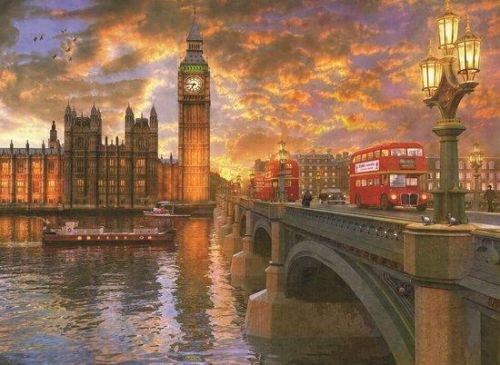 ANATOLIAN Puzzle Soumrak nad Westminsterem 1000 dílků