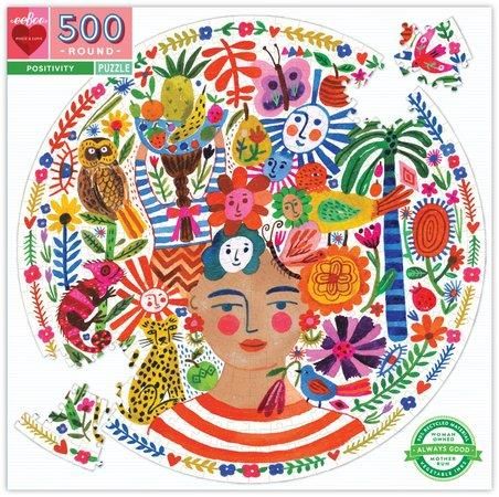 EEBOO Kulaté puzzle Pozitivita 500 dílků