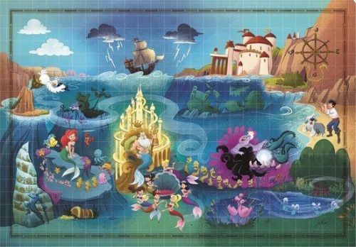 CLEMENTONI Puzzle Story Maps: Malá mořská víla 1000 dílků