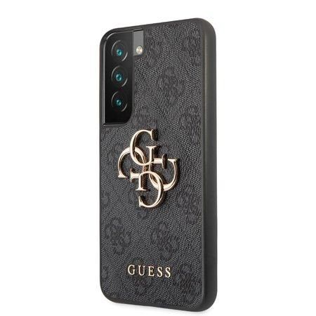 GUHCS22S4GMGGR Guess 4G Big Metal Logo Zadní Kryt pro Samsung Galaxy S22 Black